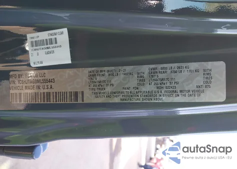 2021 Jeep Gladiator Willys 4X4 from USA, damaged, VIN 1C6HJTAG0ML555443